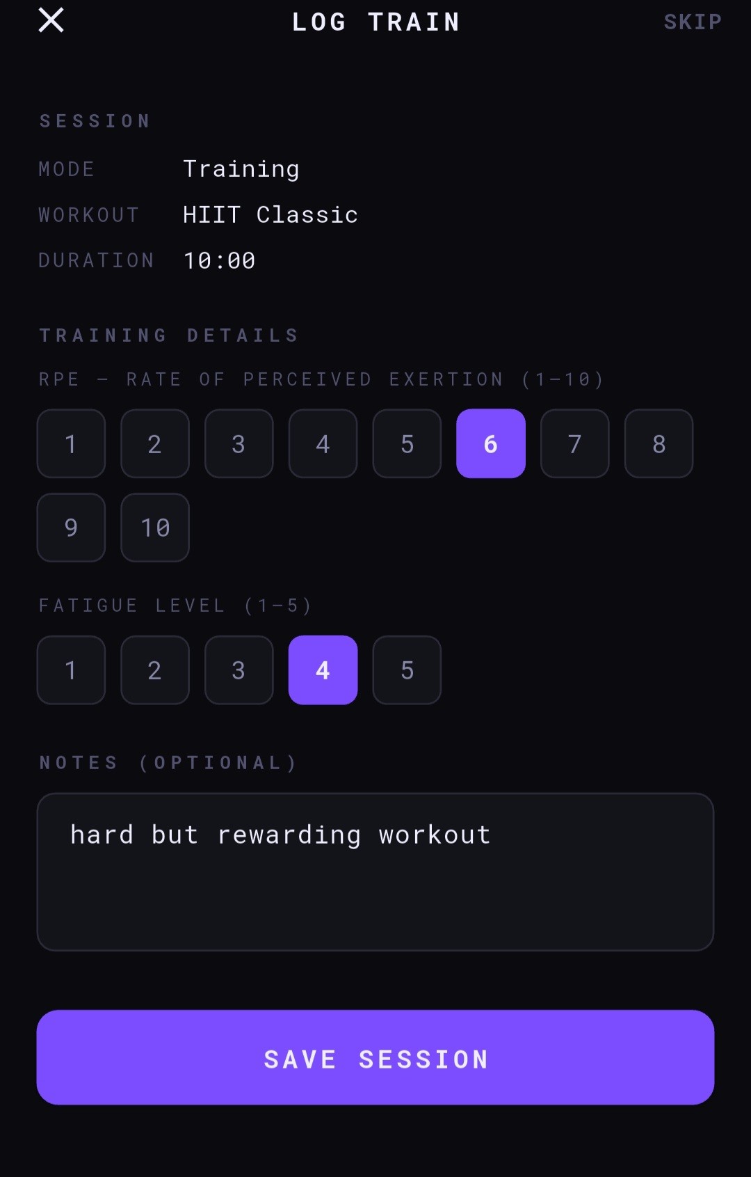 Viking Intervals – Workout Configuration