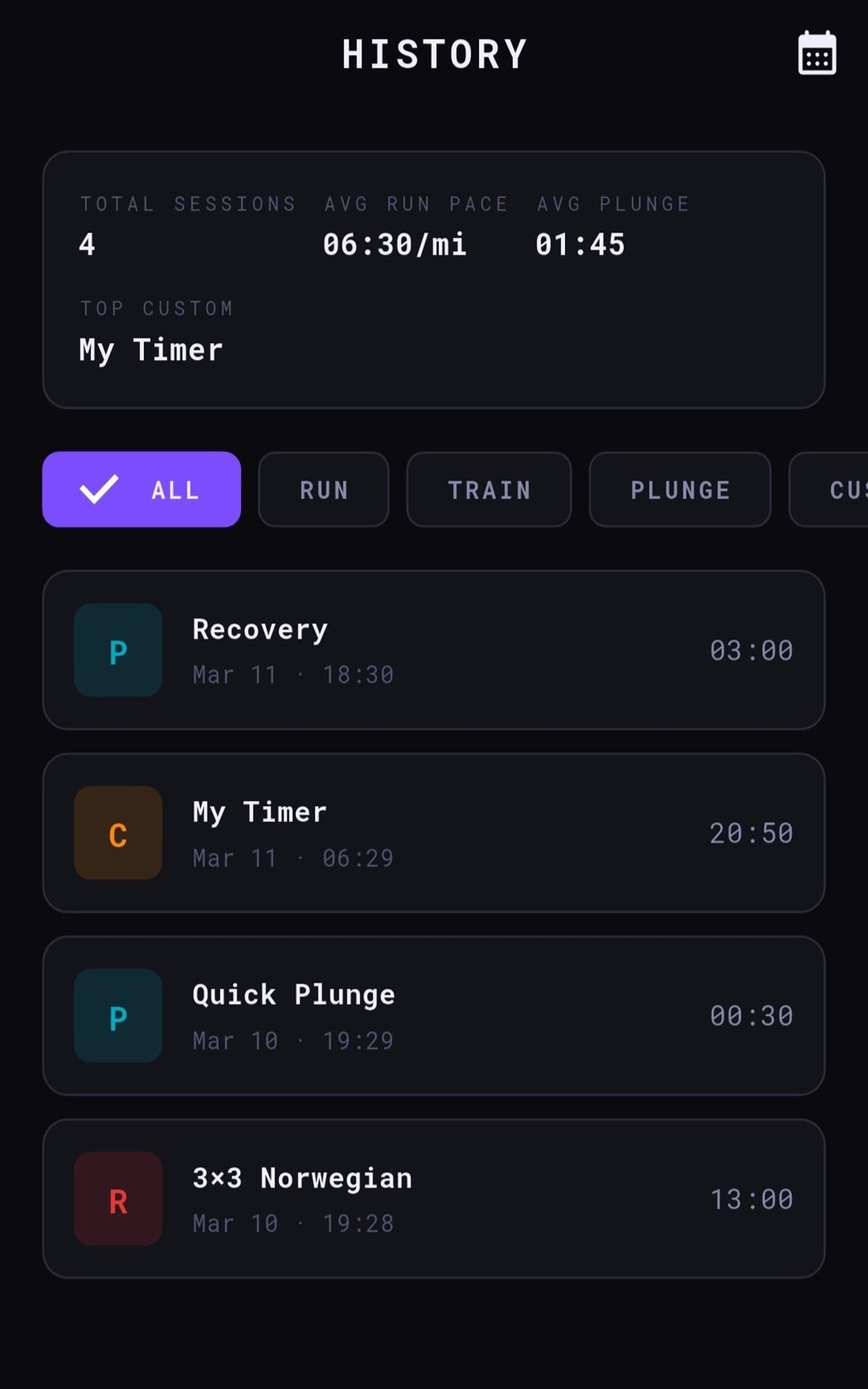 Viking Intervals – Run: Norwegian intervals, warmup, custom runs